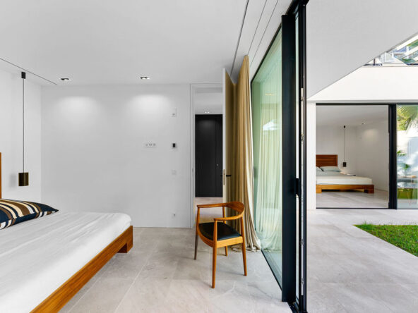 Elevated Sea View Villa in Palma de Mallorca - Bedroom and Terrace - SKM0002